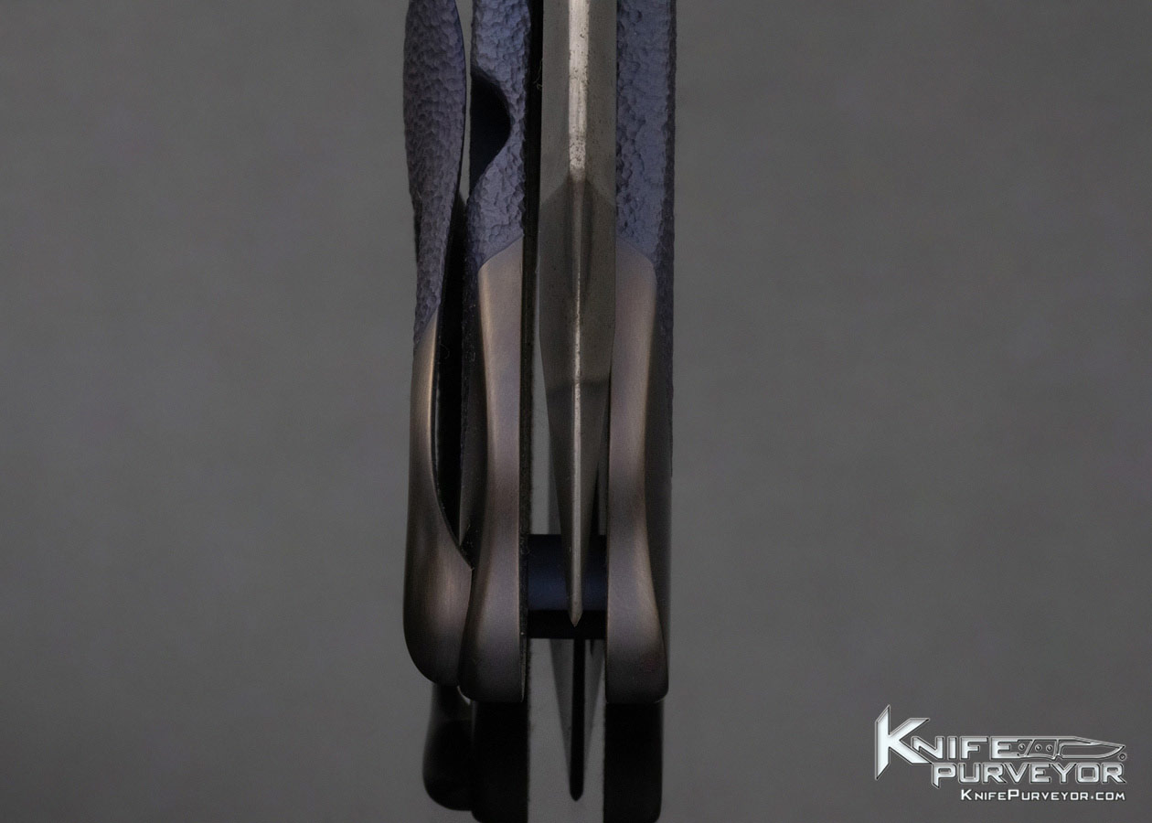 Jeremy Marsh Custom Knife Columbian Framelock with Hamon Blade - Image 6