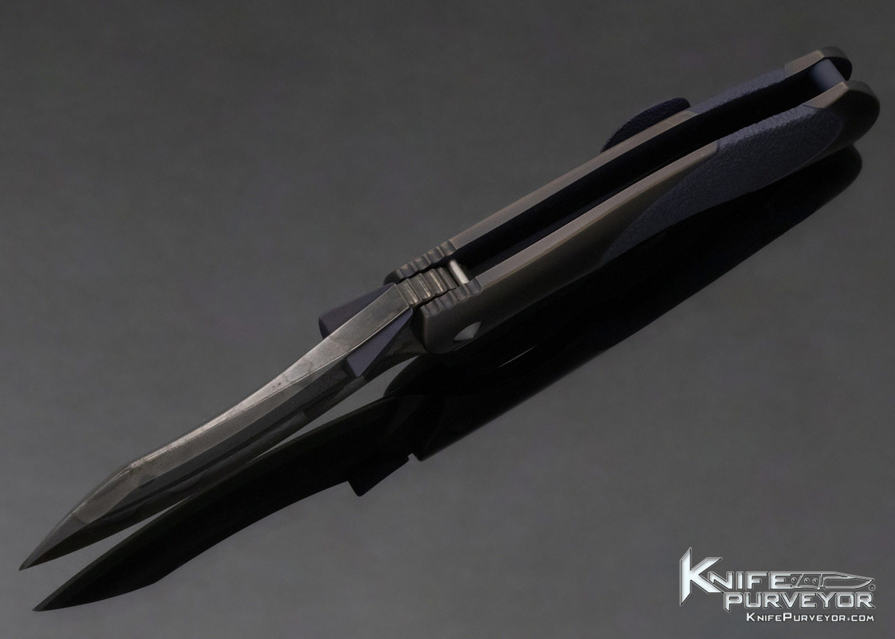 Jeremy Marsh Custom Knife Columbian Framelock with Hamon Blade - Image 4