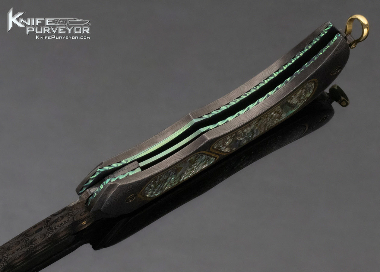 Matthew Lerch Custom Knife Credit Card Auto Abalone Linerlock - Image 6