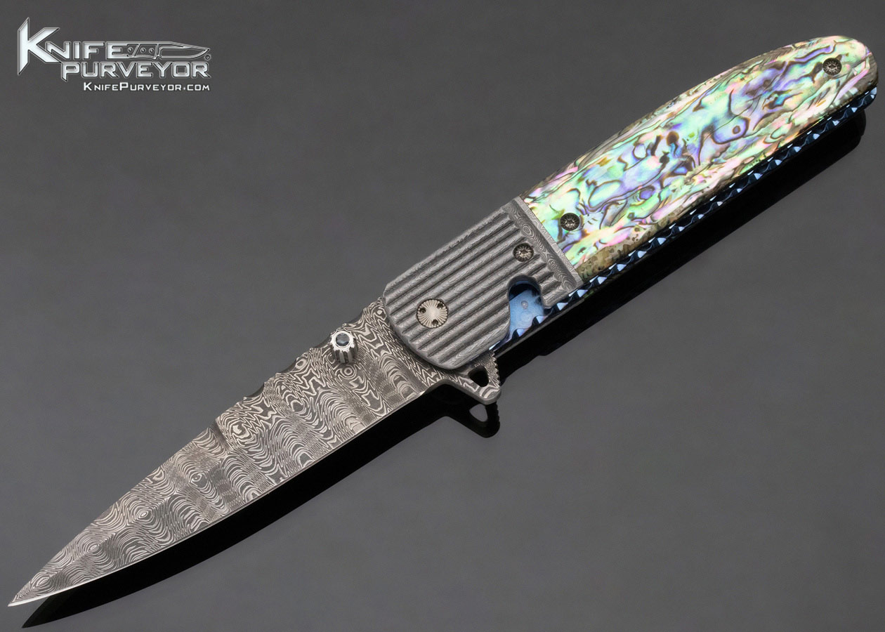 Phil Boguszewski Custom Abalone and Damascus Linerlock 11747