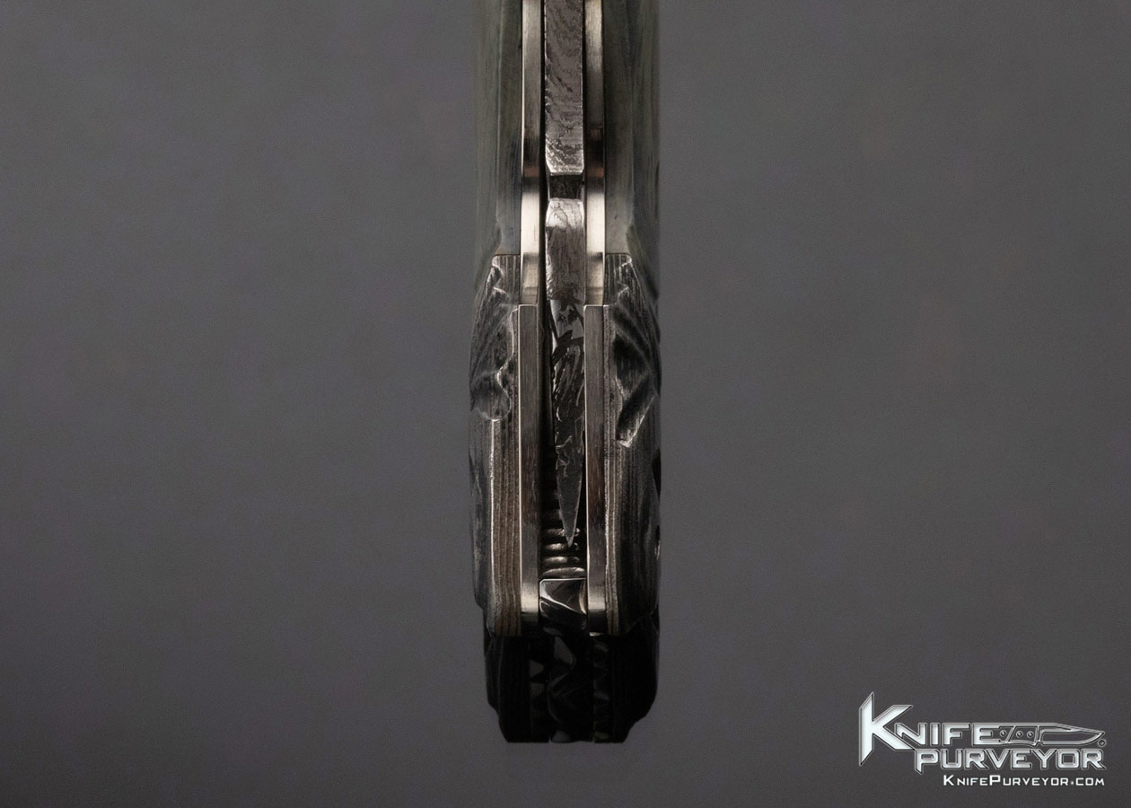 Andre Andersson Custom Knife "Prince Of Persia" Carved Damascus Linerlock - Image 9