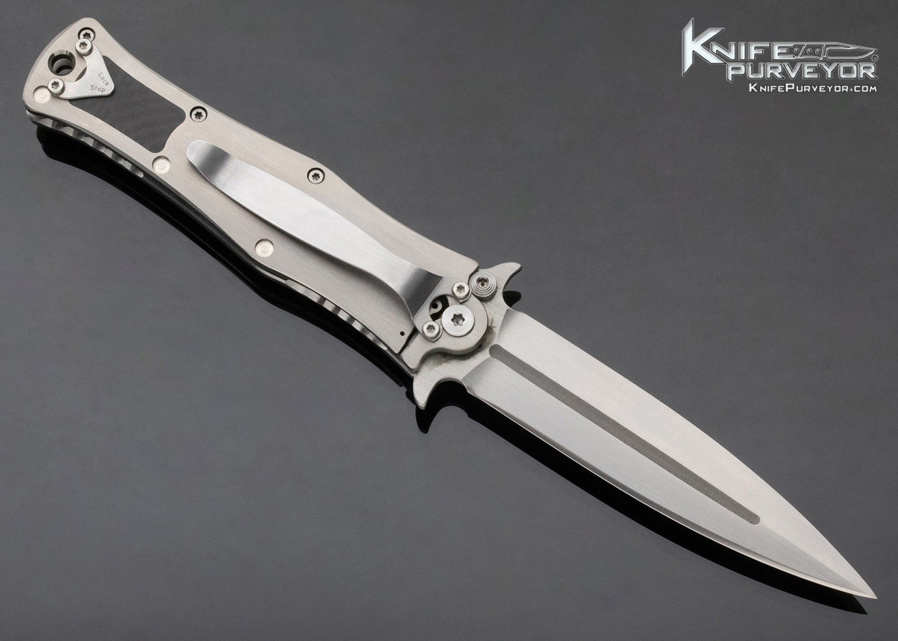 Darrel Ralph Custom Knife Madd Maxx Carbon Fiber Interframe Assisted Opening Frame Lock Flipper - Image 3