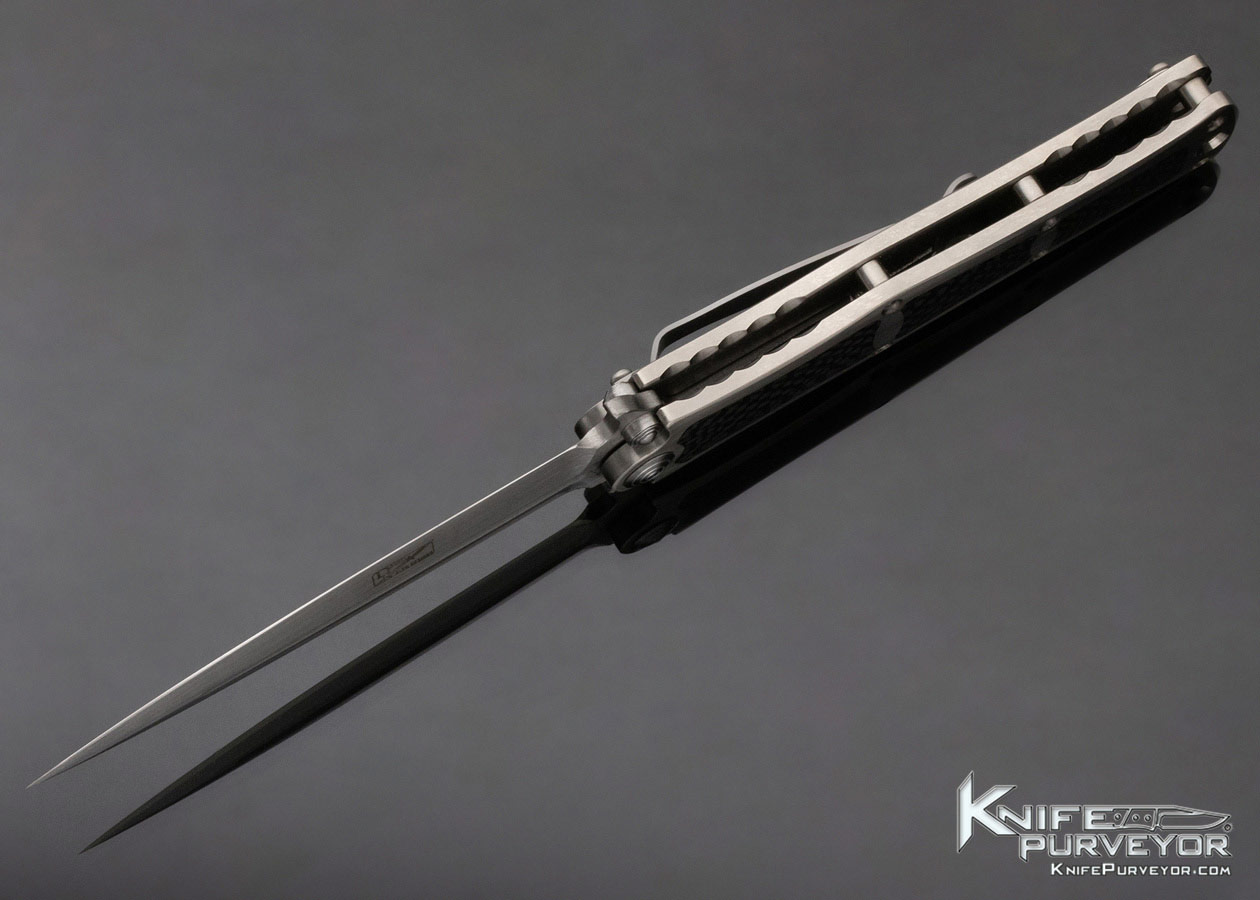 Darrel Ralph Custom Knife Madd Maxx Carbon Fiber Interframe Assisted Opening Frame Lock Flipper - Image 7