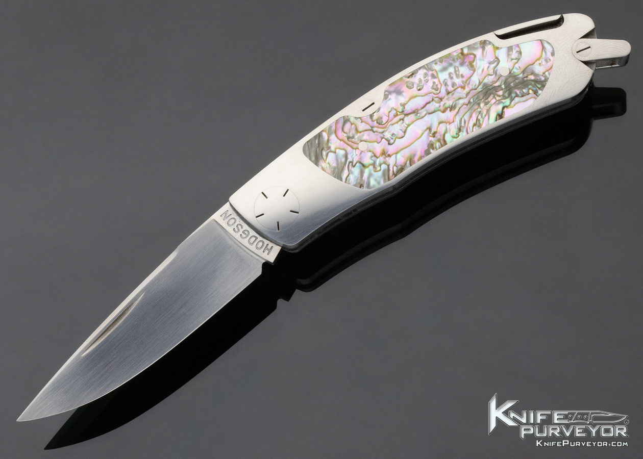 Dick Hodgson Custom Knife Abalone Interframe Lockback 11671