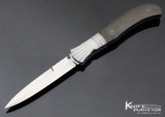 John W. Smith Custom Knife Carbon Fiber and Fluted Bolster Linerlock 11850