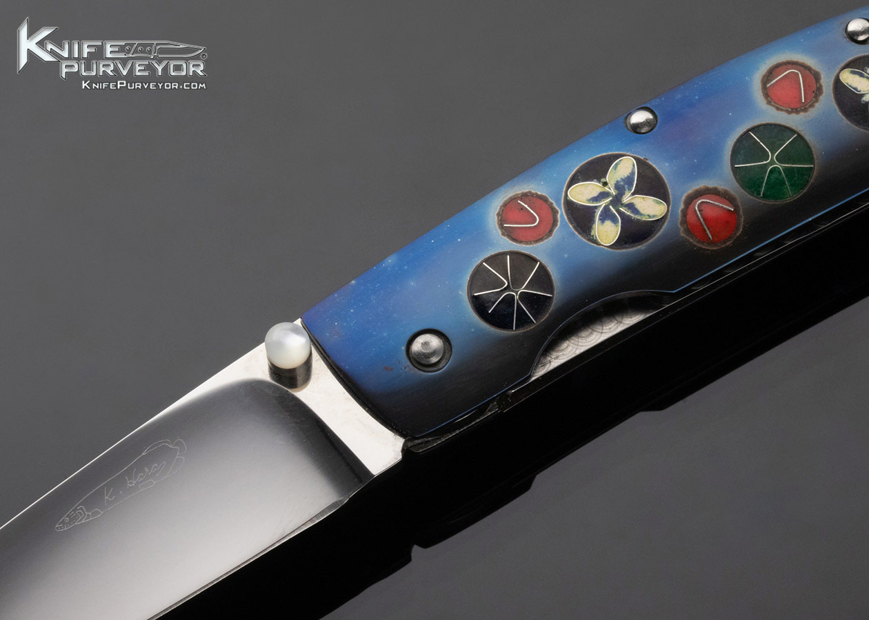Koji Hara Custom Knife Japanese Cloisonne Linerlock - Image 2