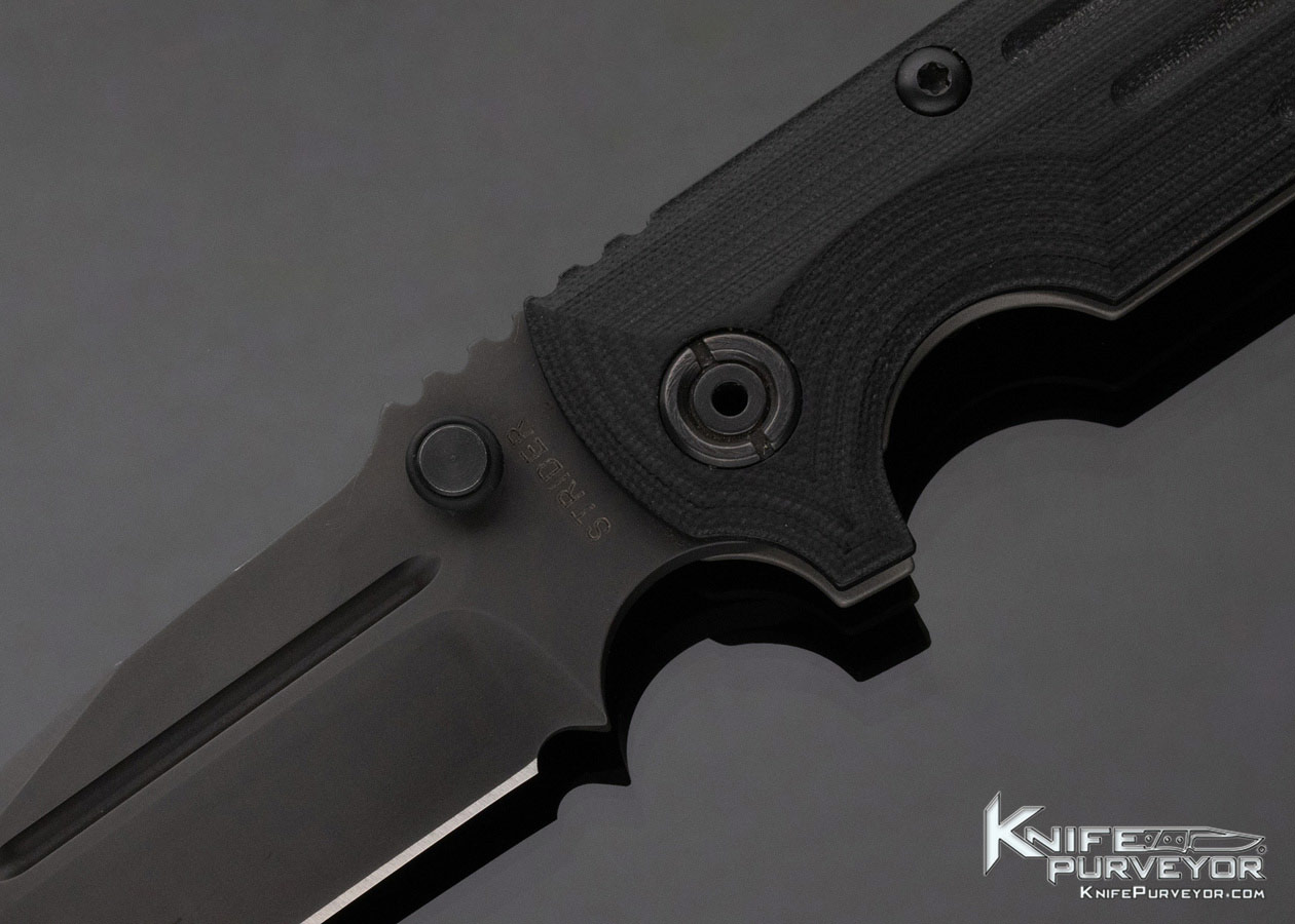 Mick Strider Custom Knife Black G-10 Dauntless Framelock - Knife