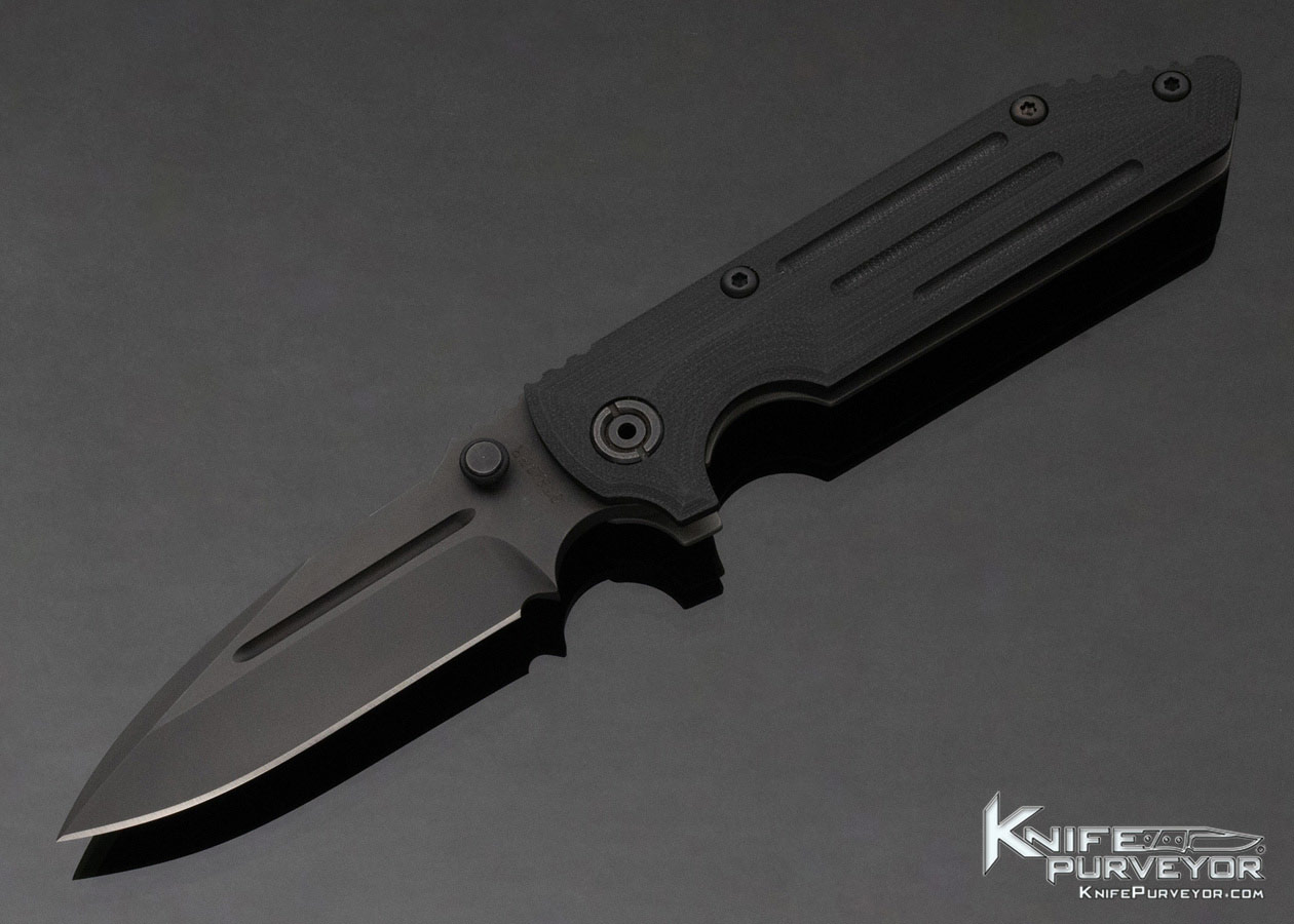Mick Strider Custom Knife Black G-10 Dauntless Framelock - Knife