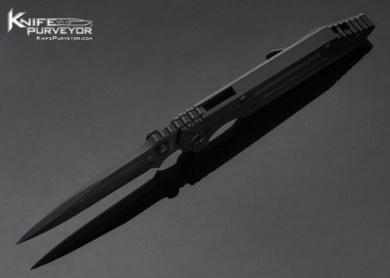 Mick Strider Custom Knife Black G-10 Dauntless Framelock - Knife