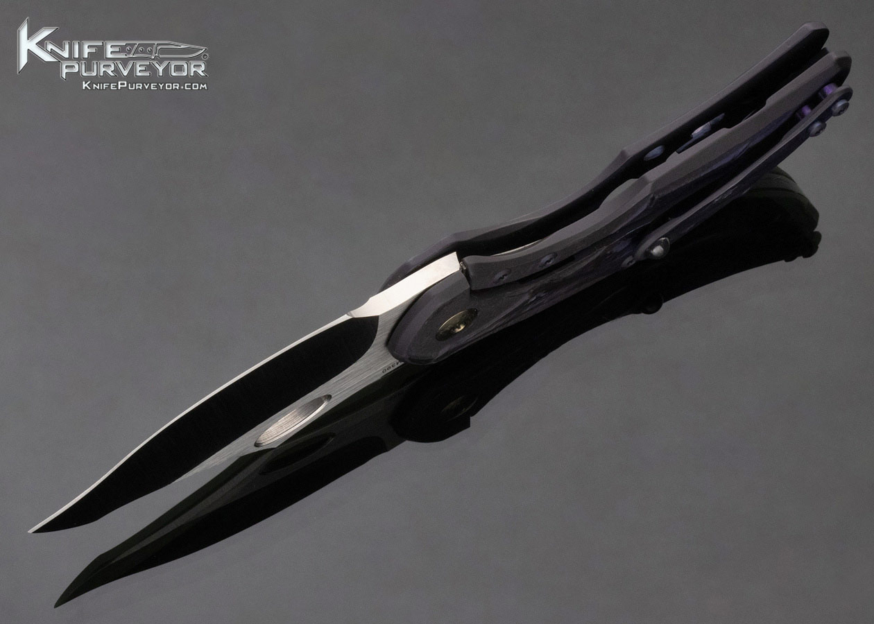 Olamic Custom Knife Hand Carved by Andrei Kolesnikov "Zagan" Busker Framelock Front Flipper - Image 6