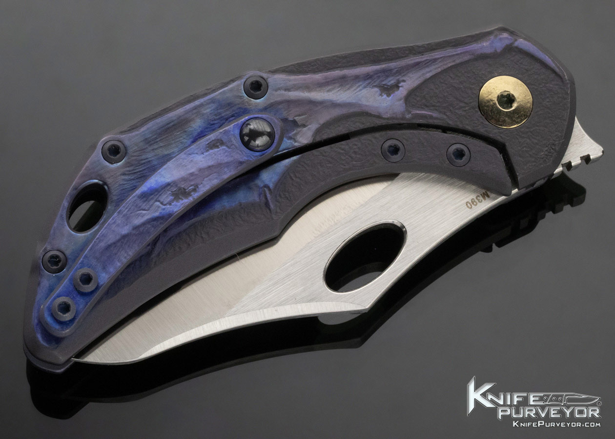 Olamic Custom Knife Hand Carved by Andrei Kolesnikov "Zagan" Busker Framelock Front Flipper - Image 5