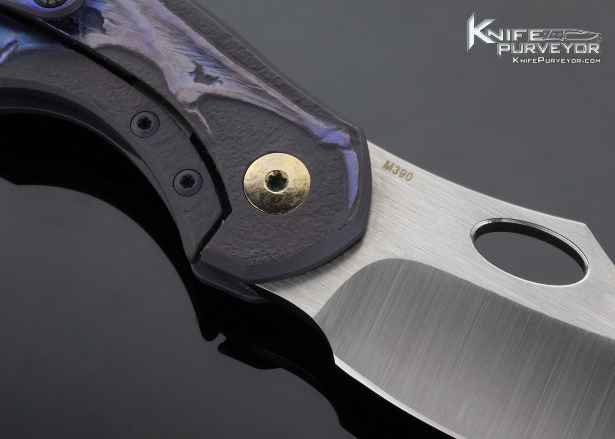 Olamic Custom Knife Hand Carved by Andrei Kolesnikov "Zagan" Busker Framelock Front Flipper - Image 4