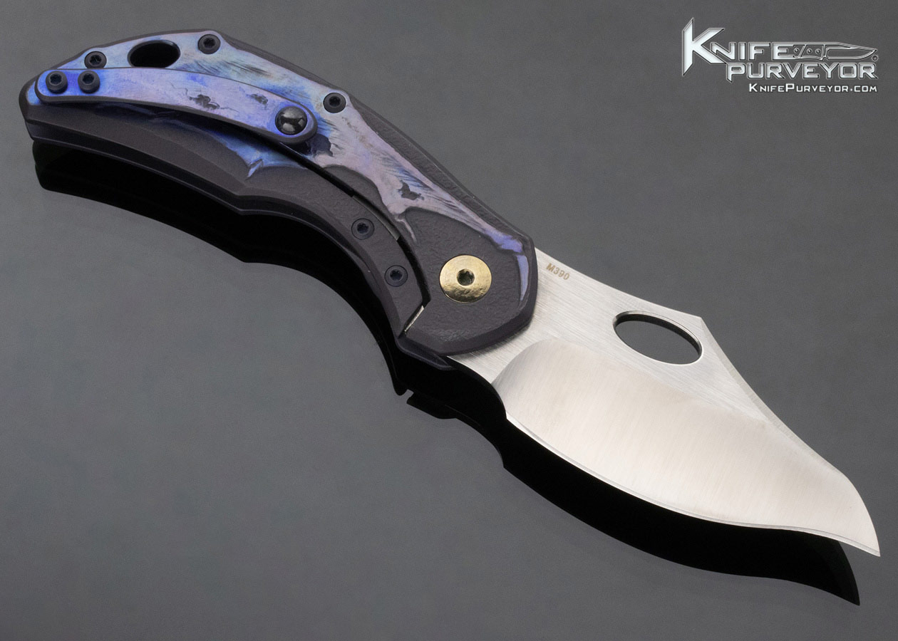 Olamic Custom Knife Hand Carved by Andrei Kolesnikov "Zagan" Busker Framelock Front Flipper - Image 3