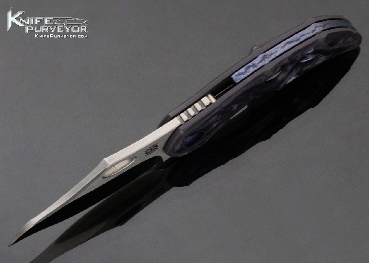 Olamic Custom Knife Hand Carved by Andrei Kolesnikov "Zagan" Busker Framelock Front Flipper - Image 7