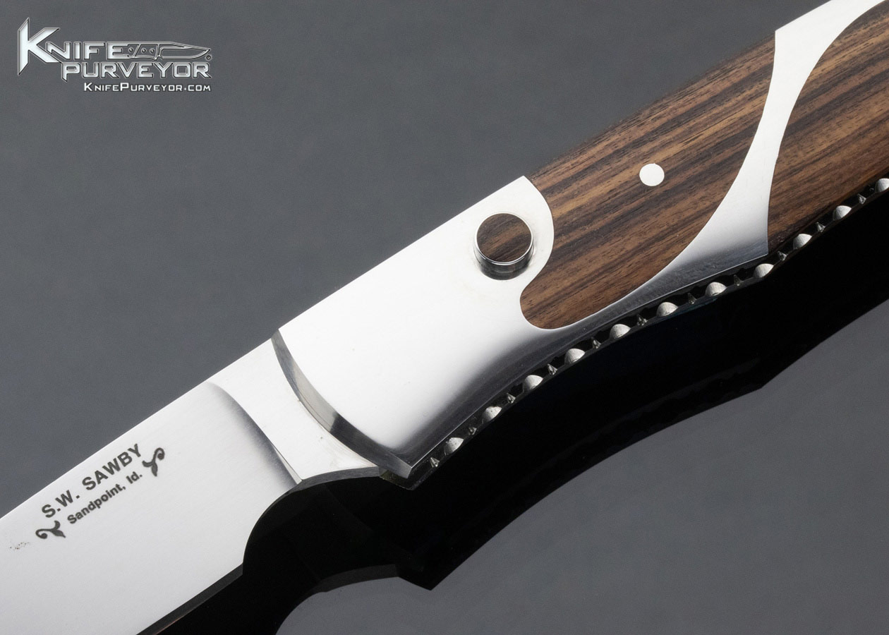 Scott Sawby Custom Knife Kingwood "Woodcock" Button Lock - Image 2