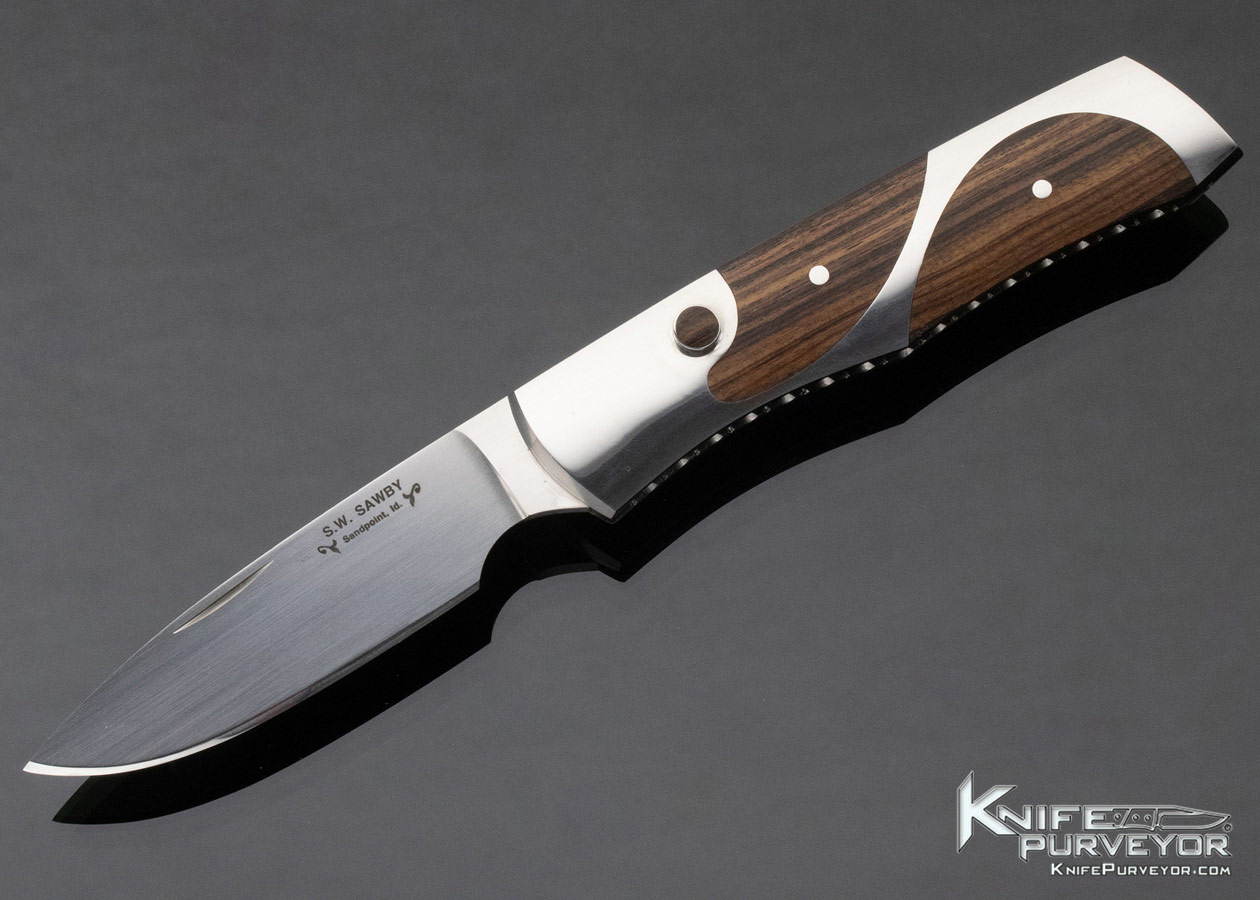 Scott Sawby Custom Knife Kingwood "Woodcock" Button Lock 11918