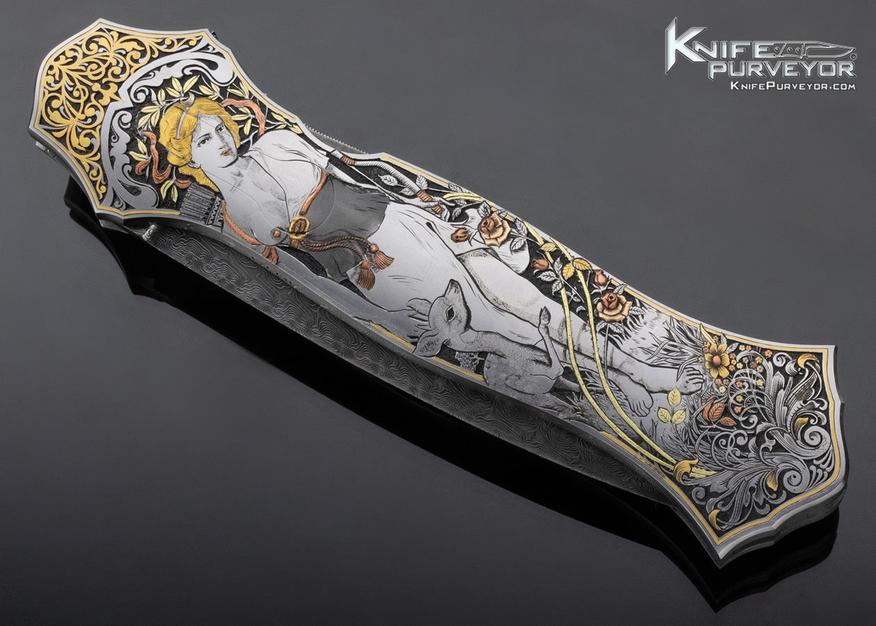Joe Kious Custom Knife CJ Cai Engraved 