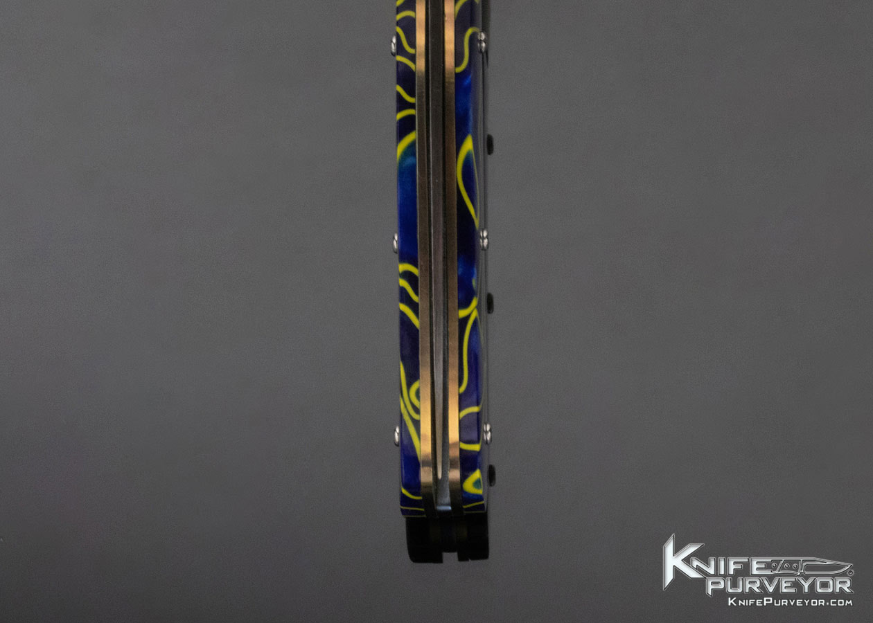 Bill King Custom Knife Kirinite and Anodized Titanium Linerlock 15865