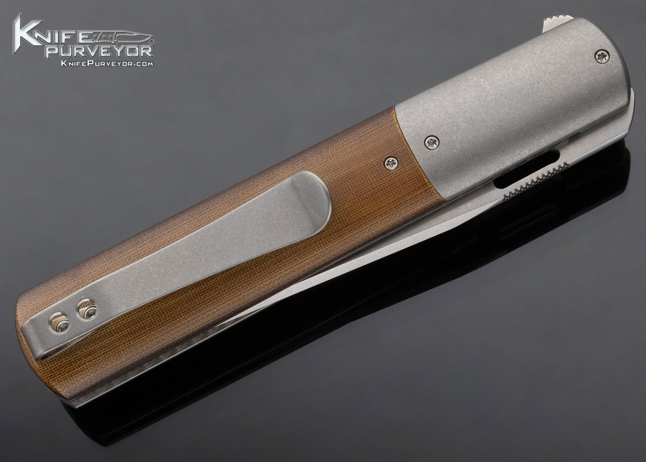 Brad Zinker Custom Knife Micarta and Titanium Urban Barlow