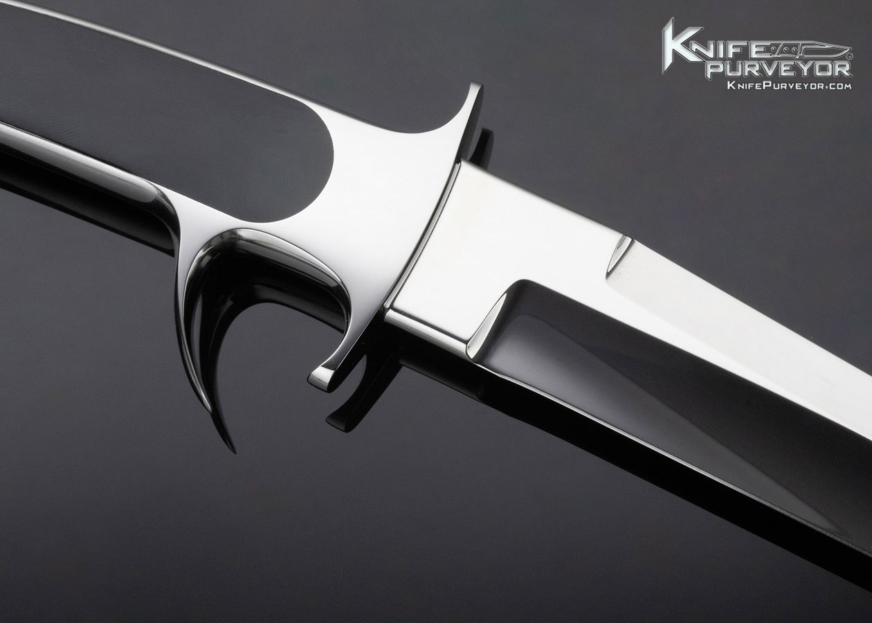 Charles Bennica Custom Knife Obsidian Integral "Squale" - Image 4