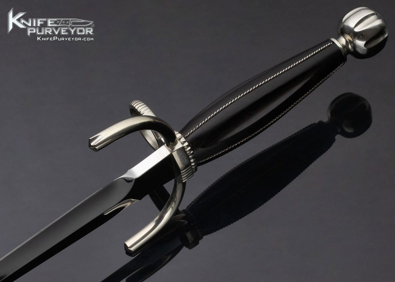 Dr. Fred Carter Custom Knife Fluted Ebony Ring Dagger - Image 3