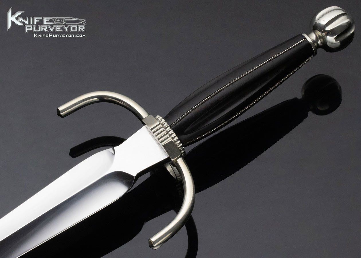 Dr. Fred Carter Custom Knife Fluted Ebony Ring Dagger - Image 4