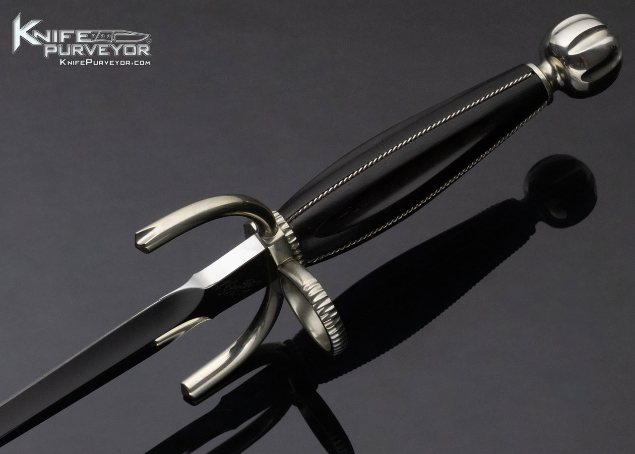 Dr. Fred Carter Custom Knife Fluted Ebony Ring Dagger - Image 6