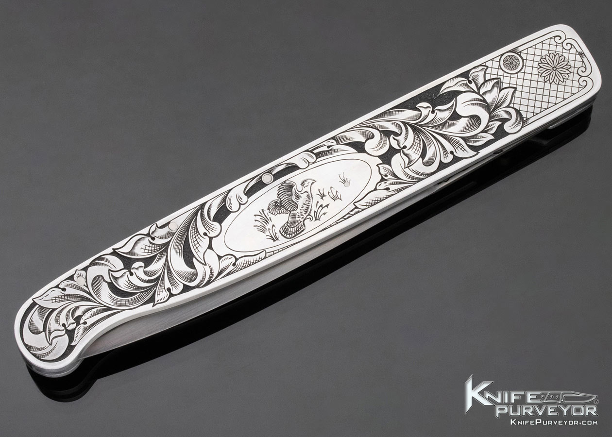 Jim Martin Custom Knife Sole Authorship Engraved Aluminum Double Action Automatic - Image 5