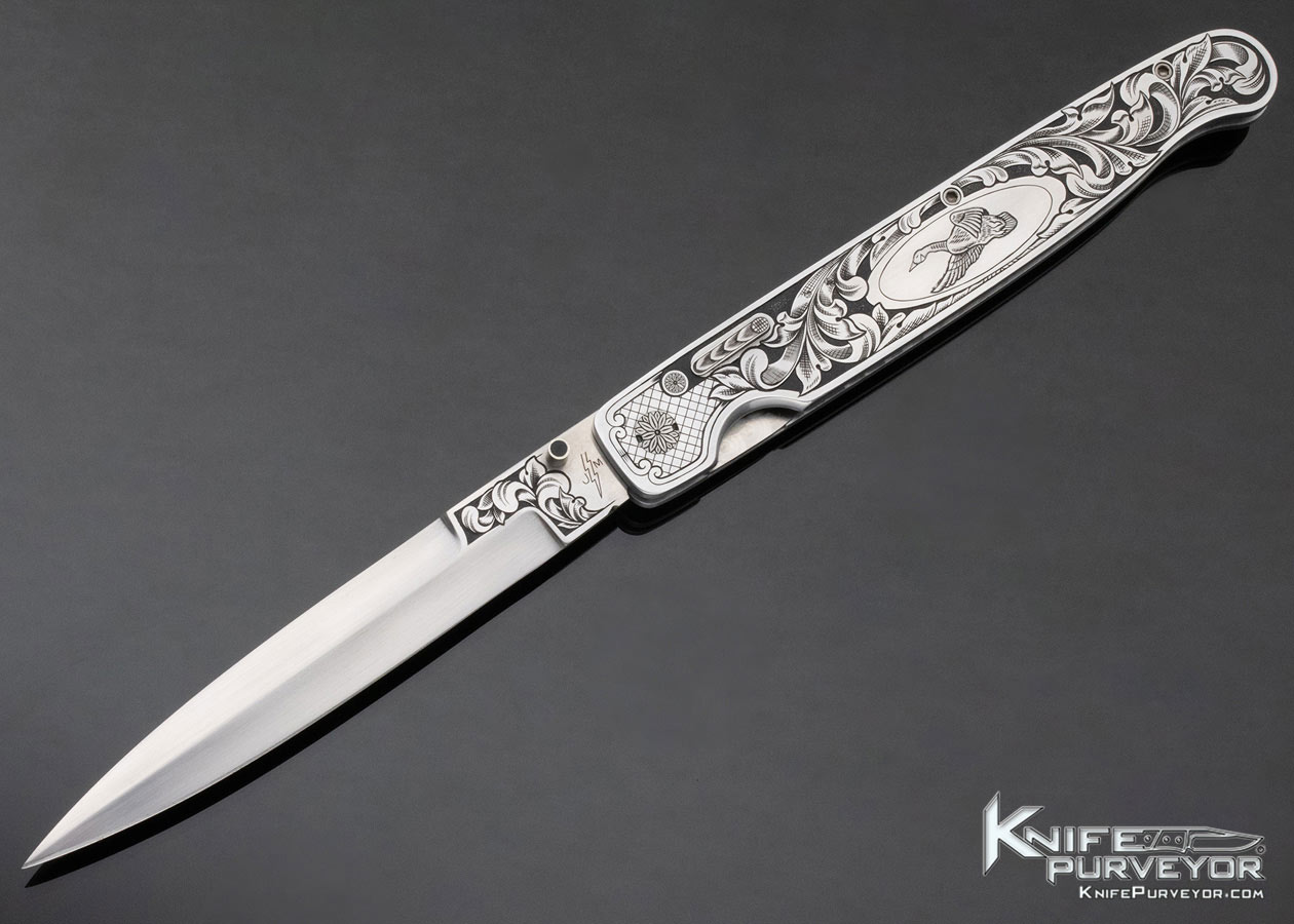Jim Martin Custom Knife Sole Authorship Engraved Aluminum Double Action Automatic 12308