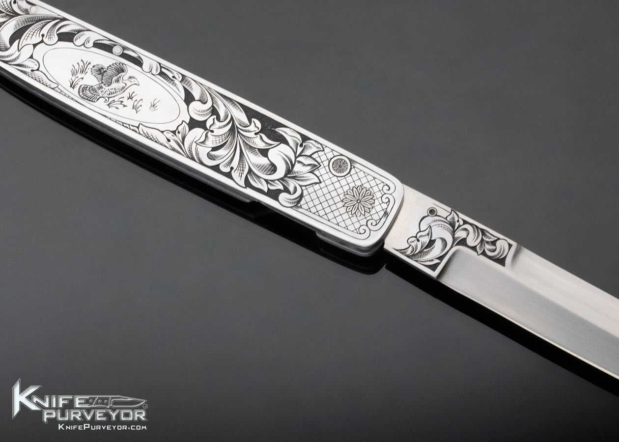 Jim Martin Custom Knife Sole Authorship Engraved Aluminum Double Action Automatic - Image 4