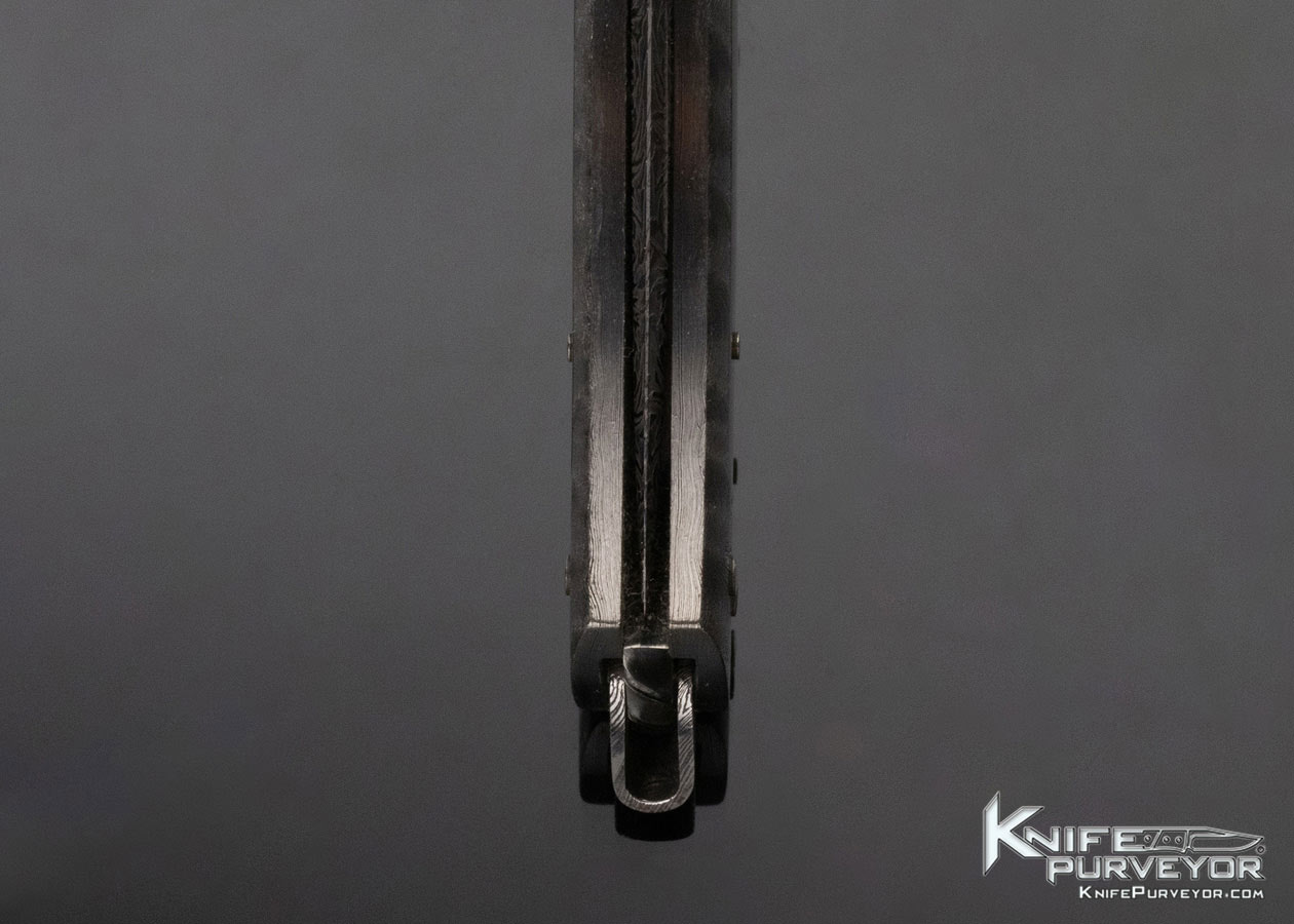 Kaj Embretsen Custom Knife Damasteel Damascus and Amber lockback - Image 8
