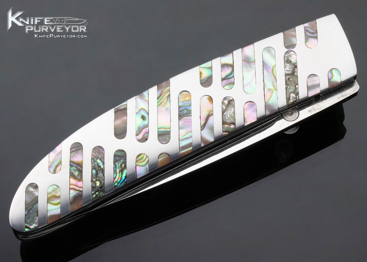 Koji Hara Custom Knife Abalone Interframe Linerlock - Image 5