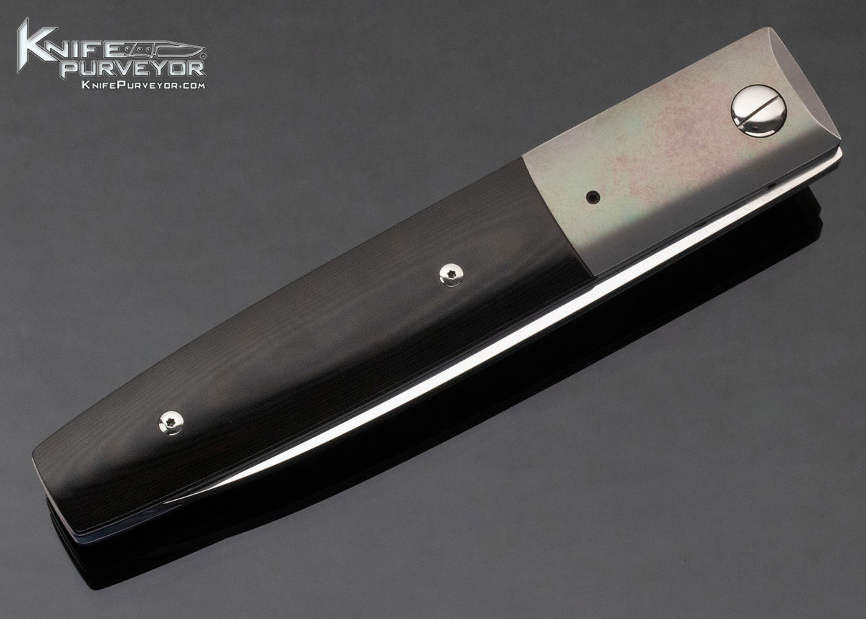 Michael Walker Custom Knife Titanium and Micarta "Walker's Locker" Linerlock - Image 3