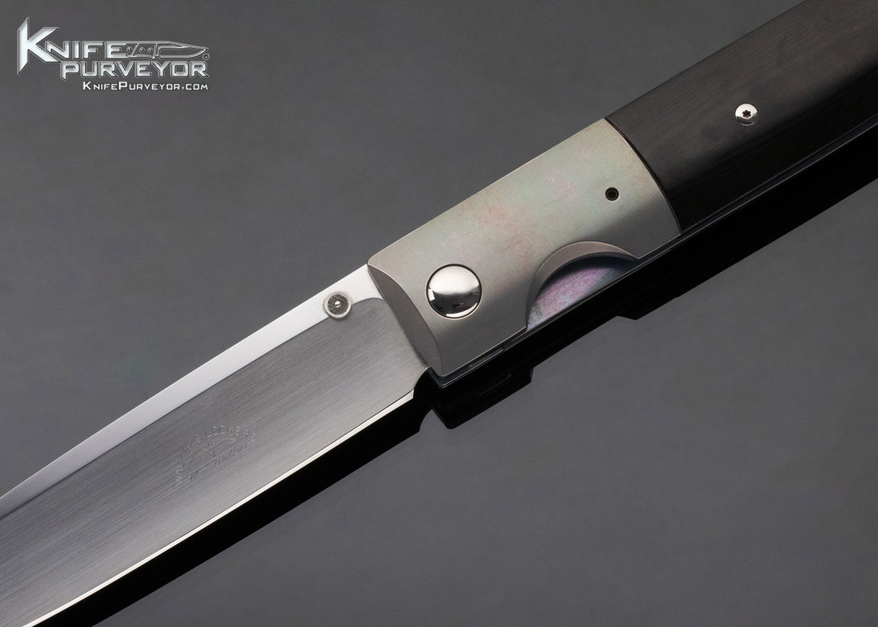 Michael Walker Custom Knife Titanium and Micarta "Walker's Locker" Linerlock - Image 2