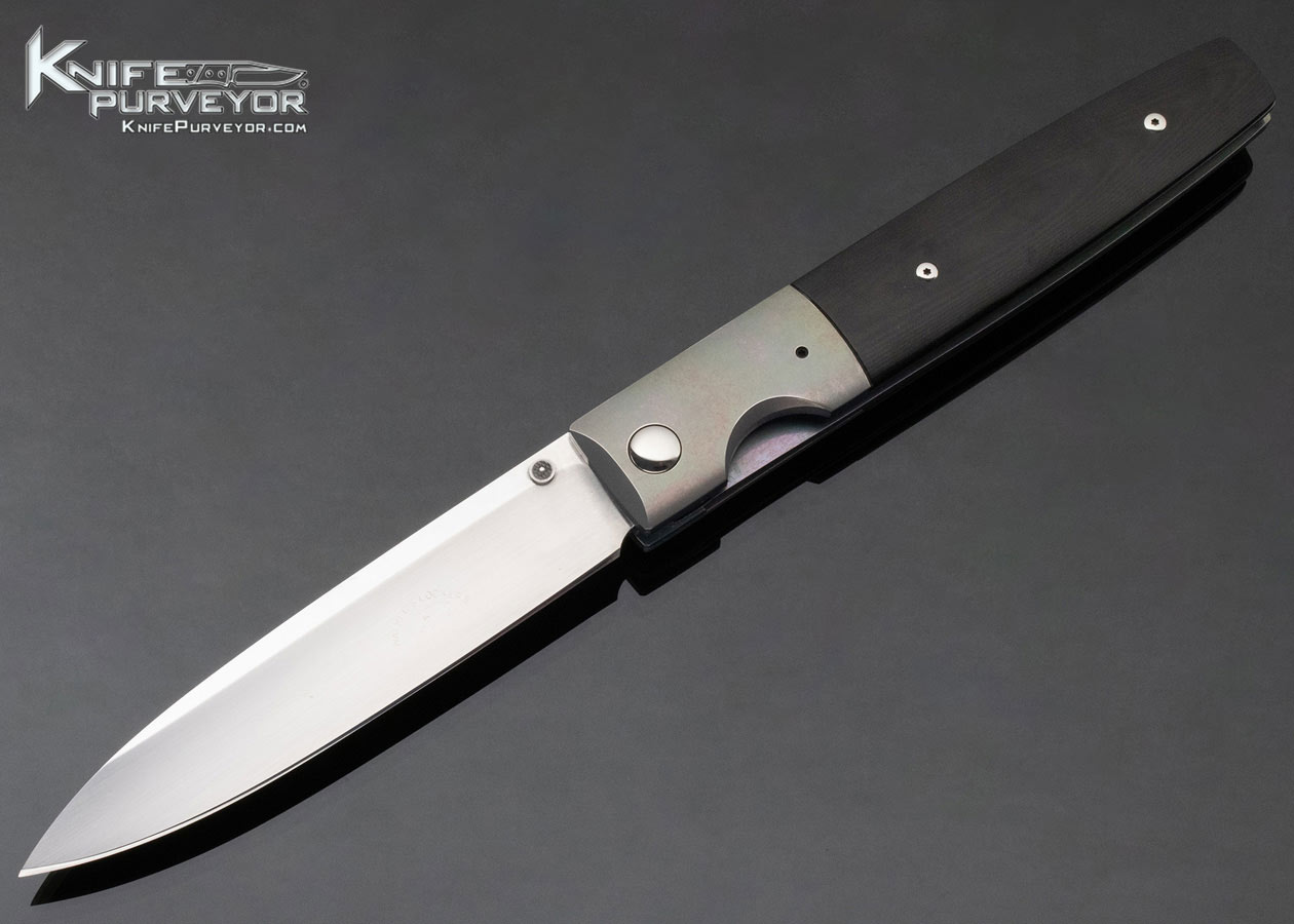 Michael Walker Custom Knife Titanium and Micarta "Walker's Locker" Linerlock 12291