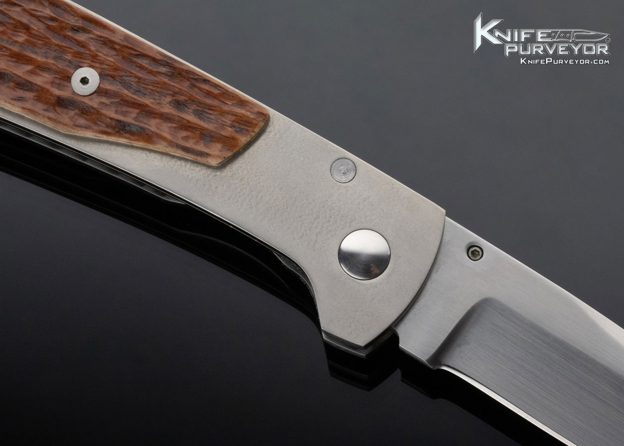 Randall Gilbreath Custom Knife Jigged Bone Linerlock - Image 3