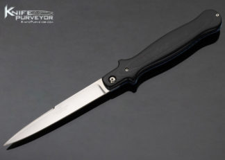 Phil Bogusczewski Custom Knife Black Micarta Duck Flipper Linerlock Prototype 12092