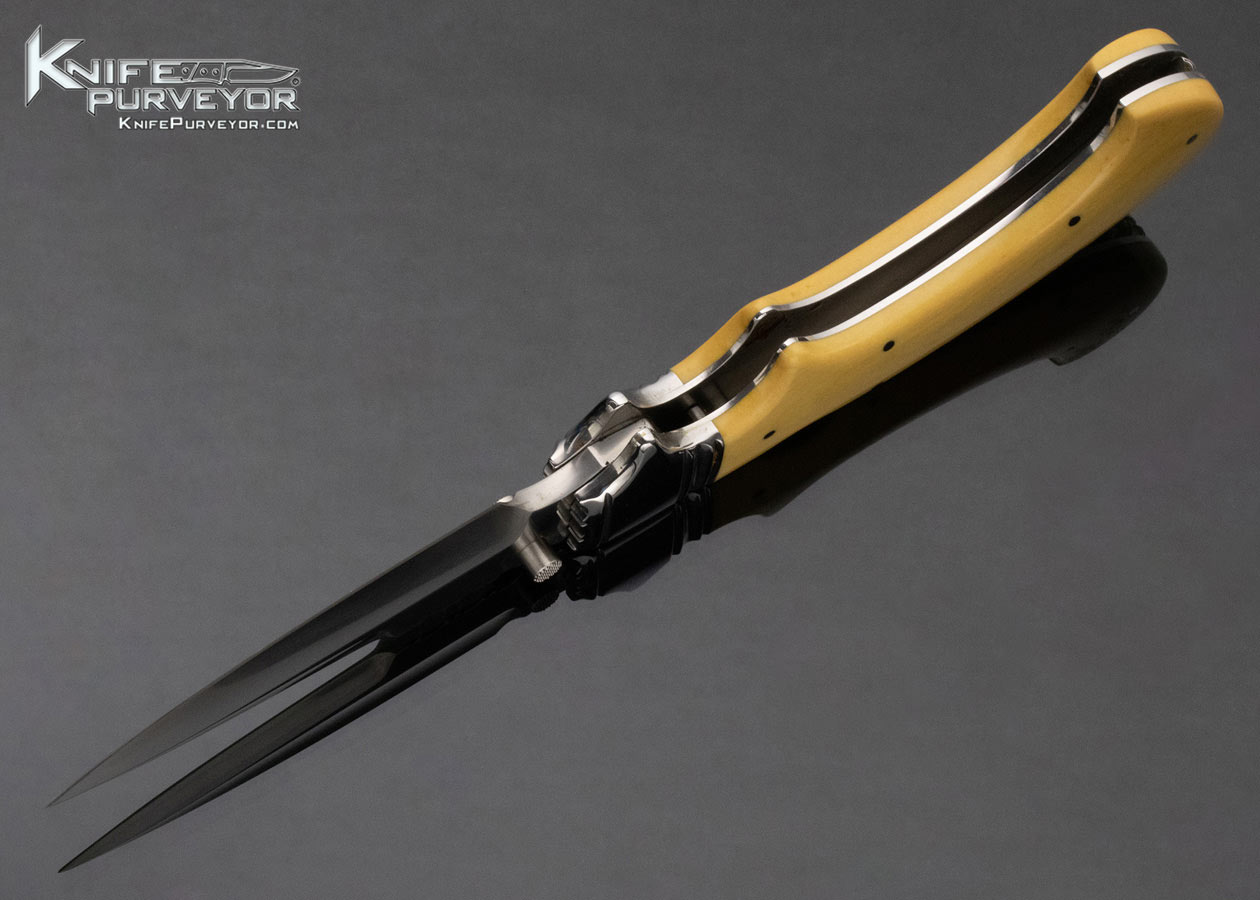 Phil Boguszewski Custom Knife Westinghouse Micarta Front Lock Folder - Image 7