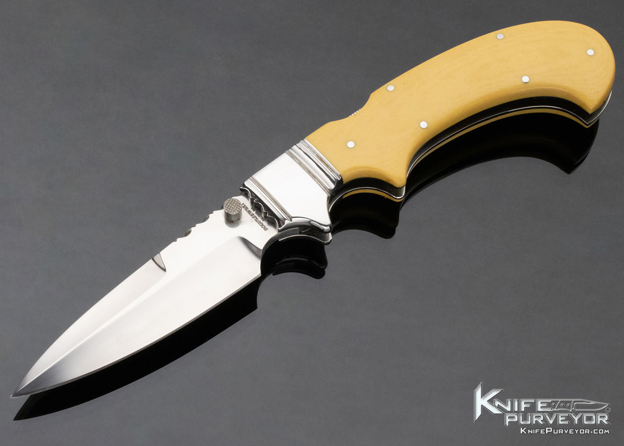 Phil Bogusczewski Custom Knife Westinghouse Micarta Frontlock Folder 12089
