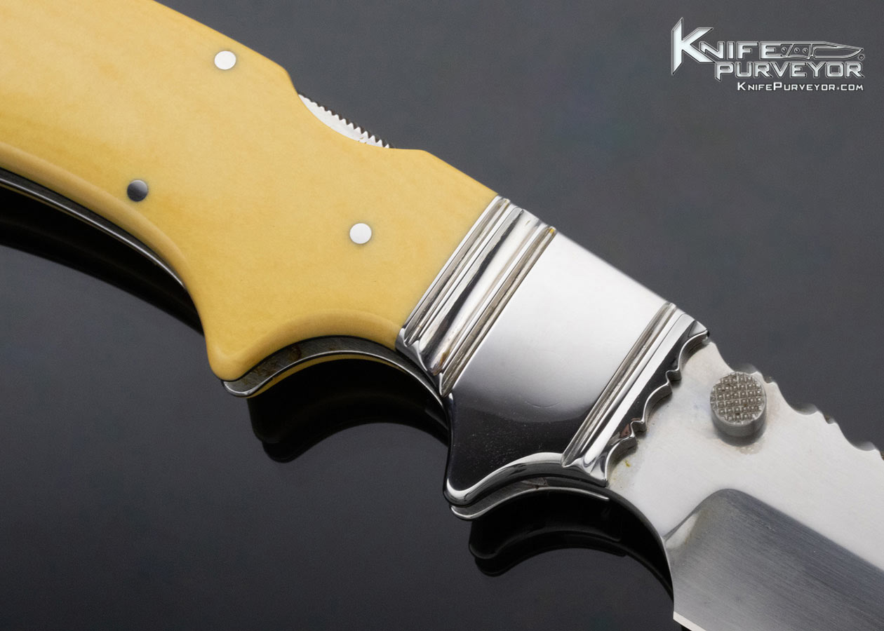 Phil Boguszewski Custom Knife Westinghouse Micarta Front Lock Folder - Image 4