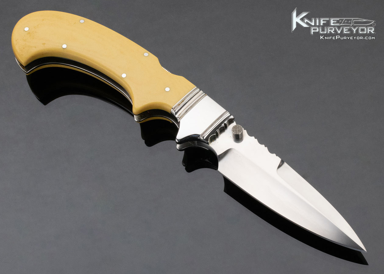Phil Boguszewski Custom Knife Westinghouse Micarta Front Lock Folder - Image 3
