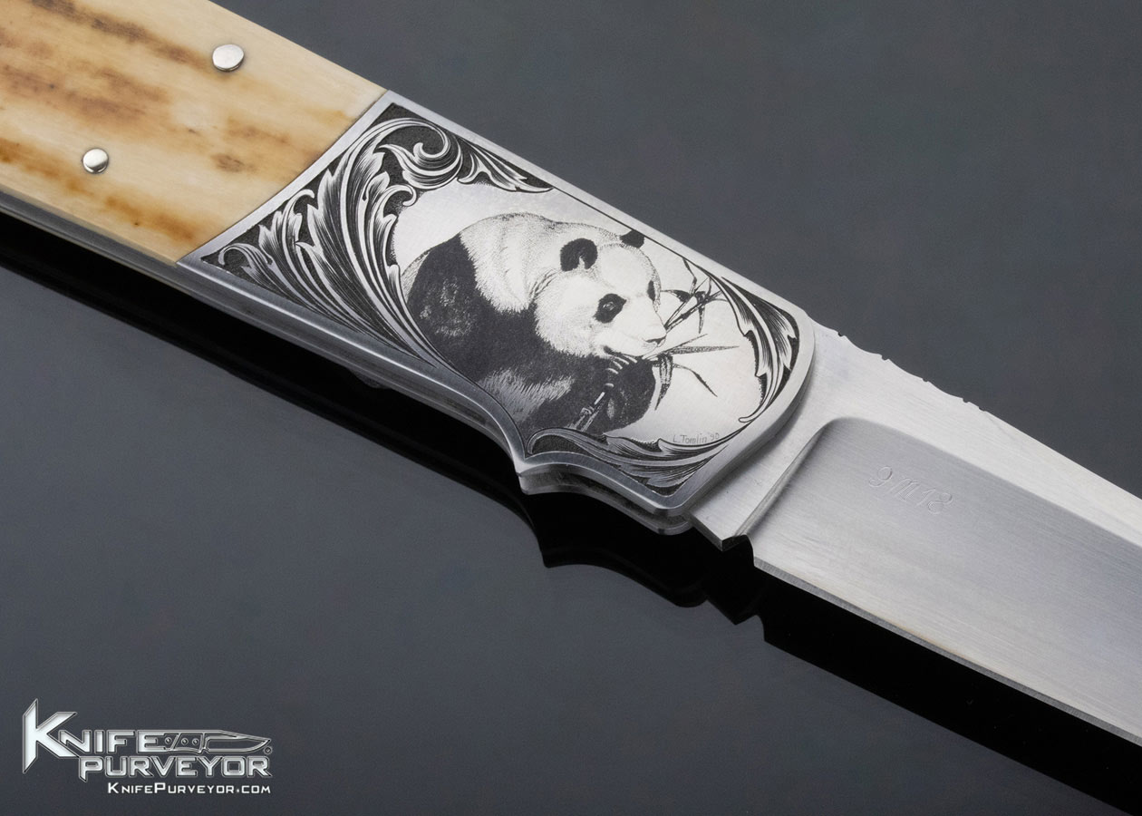 W.D. Pease Custom Knife Lisa Tomlin Engraved 