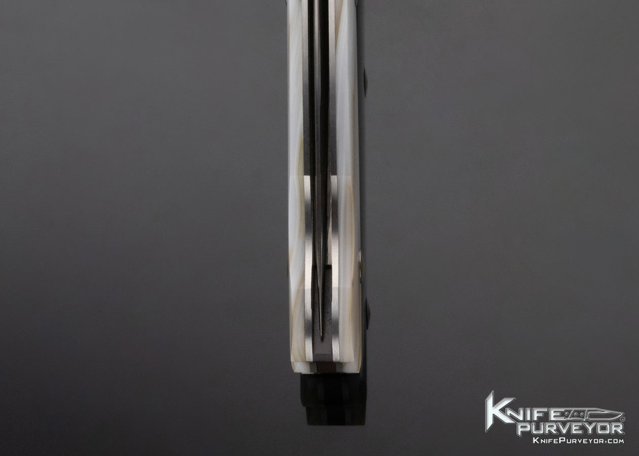 W.D. Pease Custom Knife Pearl Shell and Mokume Lockback Dagger - Image 8