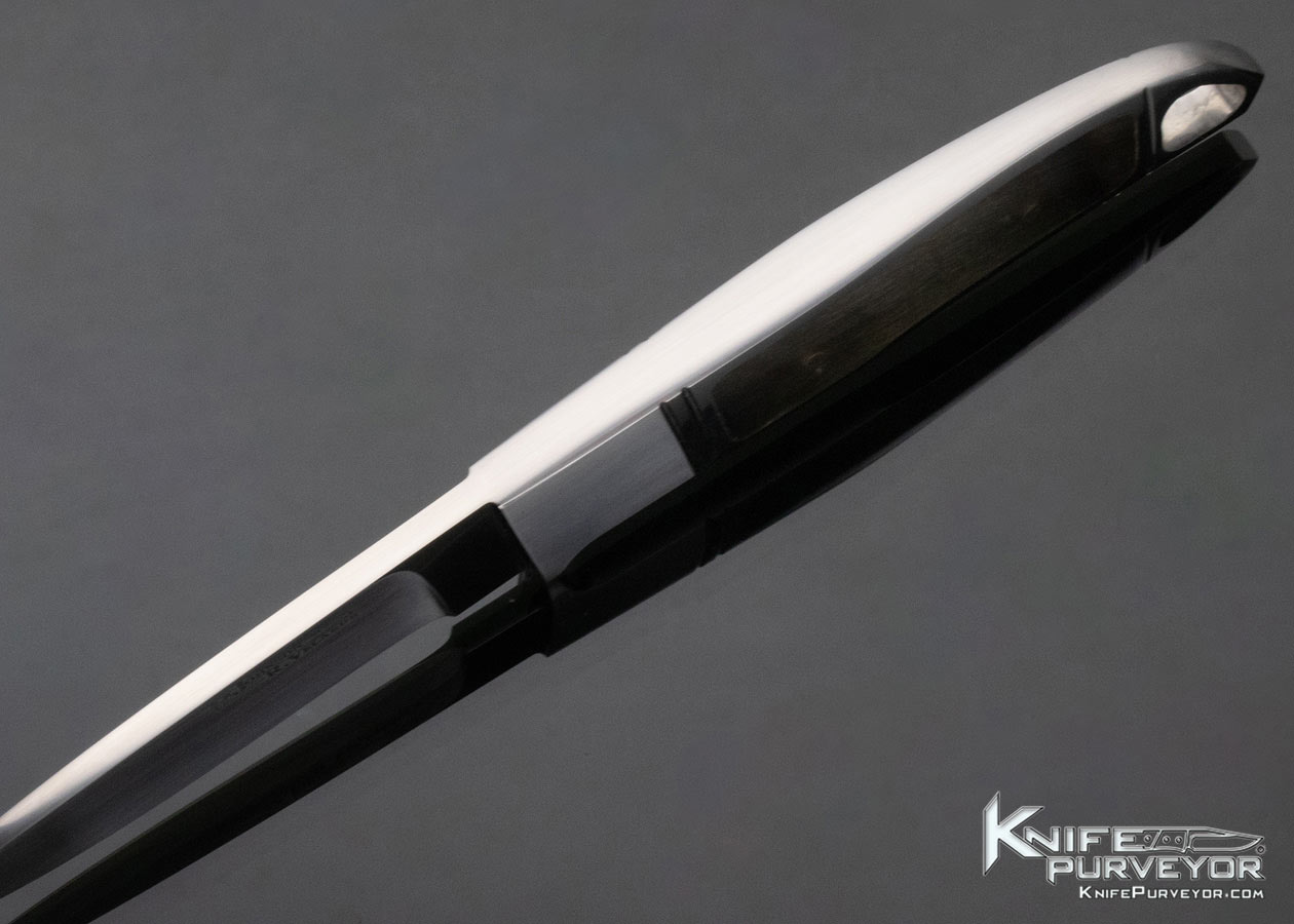 Collaboration S.R. Johnson and Ricardo Velarde Custom Knife Ram's Horn Inter-Frame Fixed Blade - Image 5