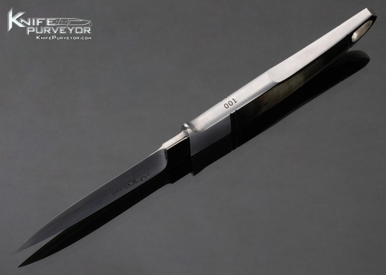 Collaboration S.R. Johnson and Ricardo Velarde Custom Knife Ram's Horn Inter-Frame Fixed Blade - Image 6