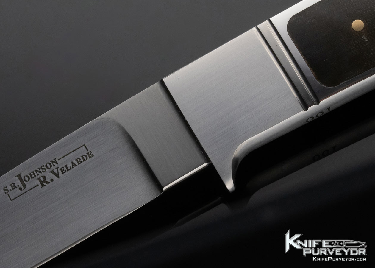 Collaboration S.R. Johnson and Ricardo Velarde Custom Knife Ram's Horn Inter-Frame Fixed Blade - Image 2