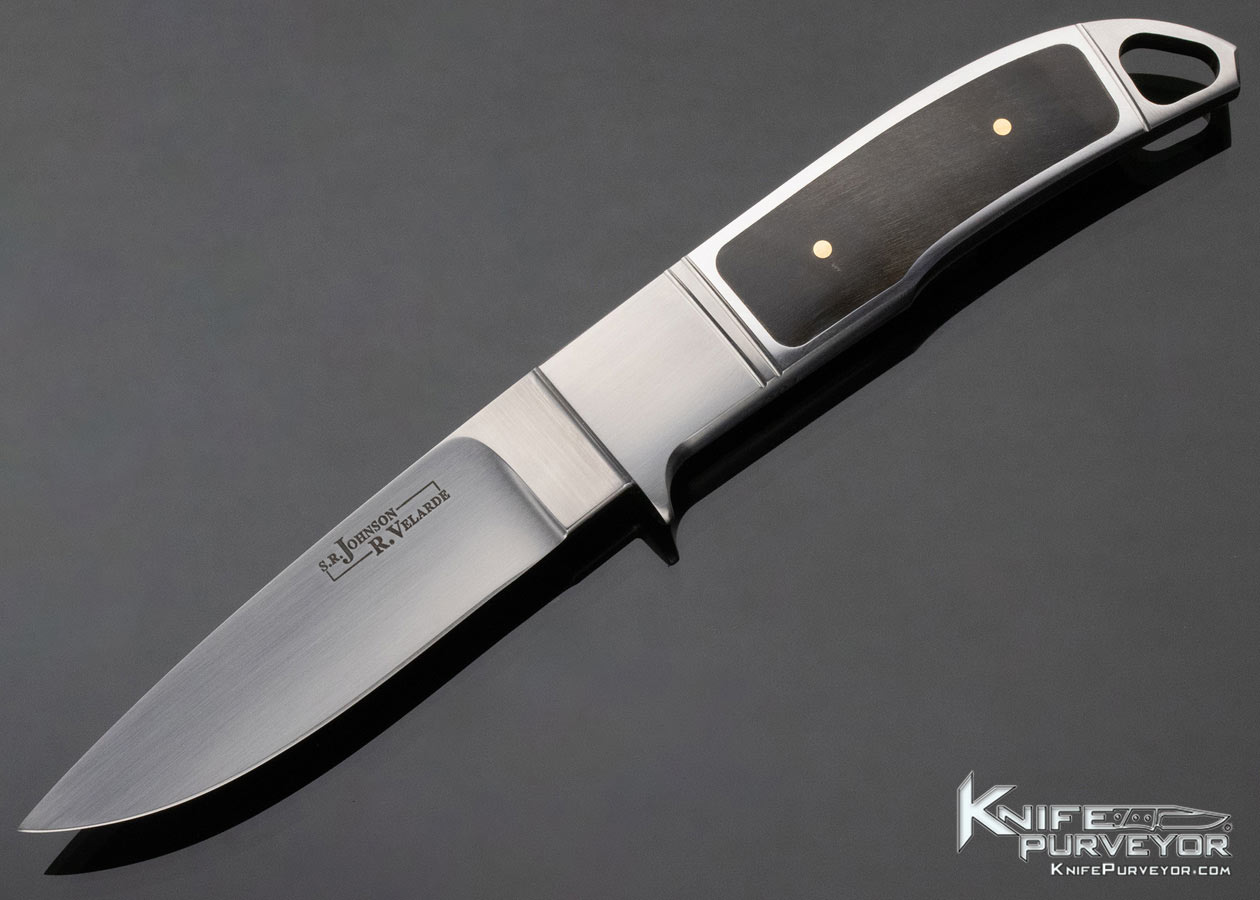 Collaboration S.R. Johnson and Ricardo Velarde Custom Knife Ram's Horn Inter-Frame Fixed Blade 12585
