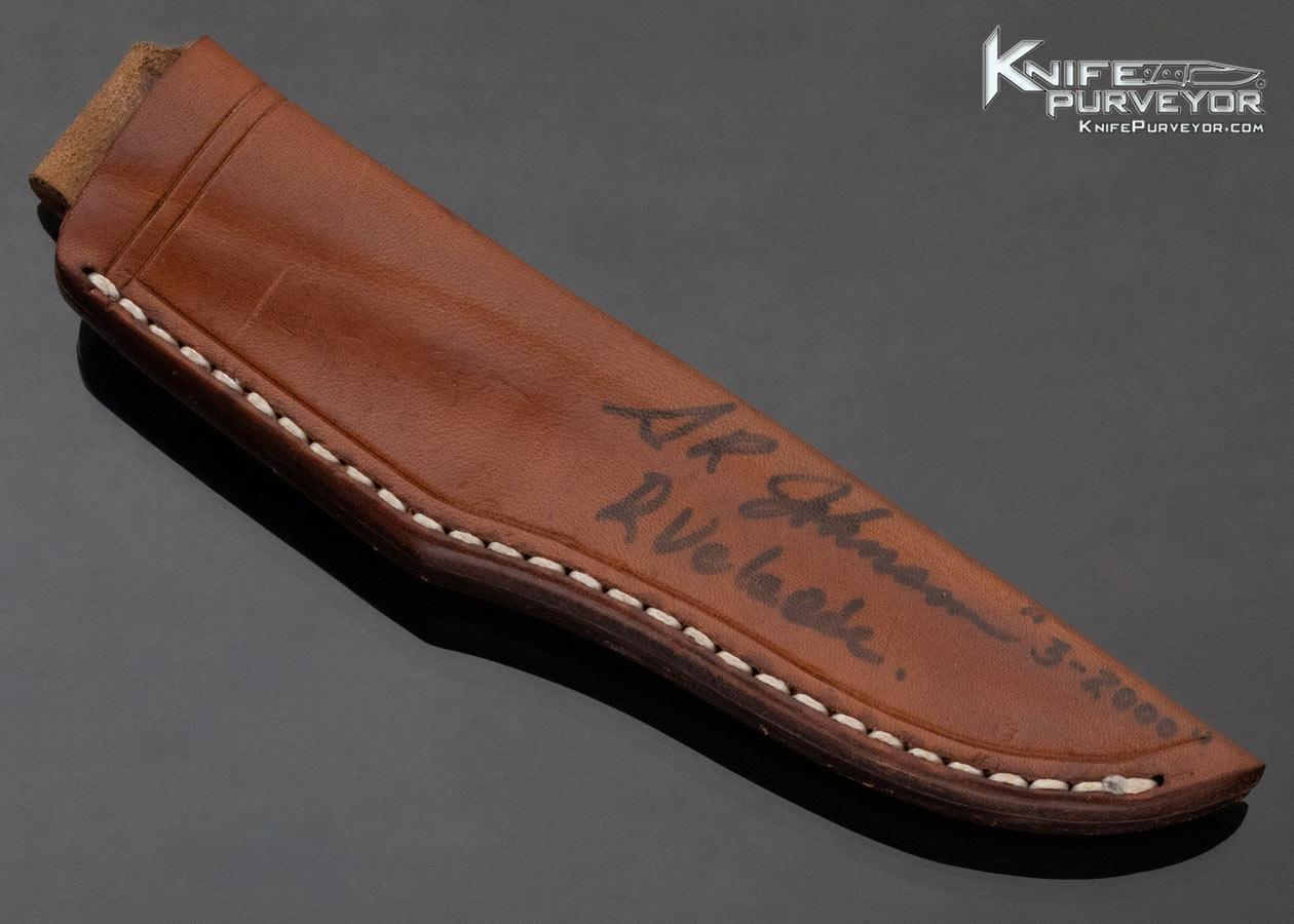 Collaboration S.R. Johnson and Ricardo Velarde Custom Knife Ram's Horn Inter-Frame Fixed Blade - Image 7