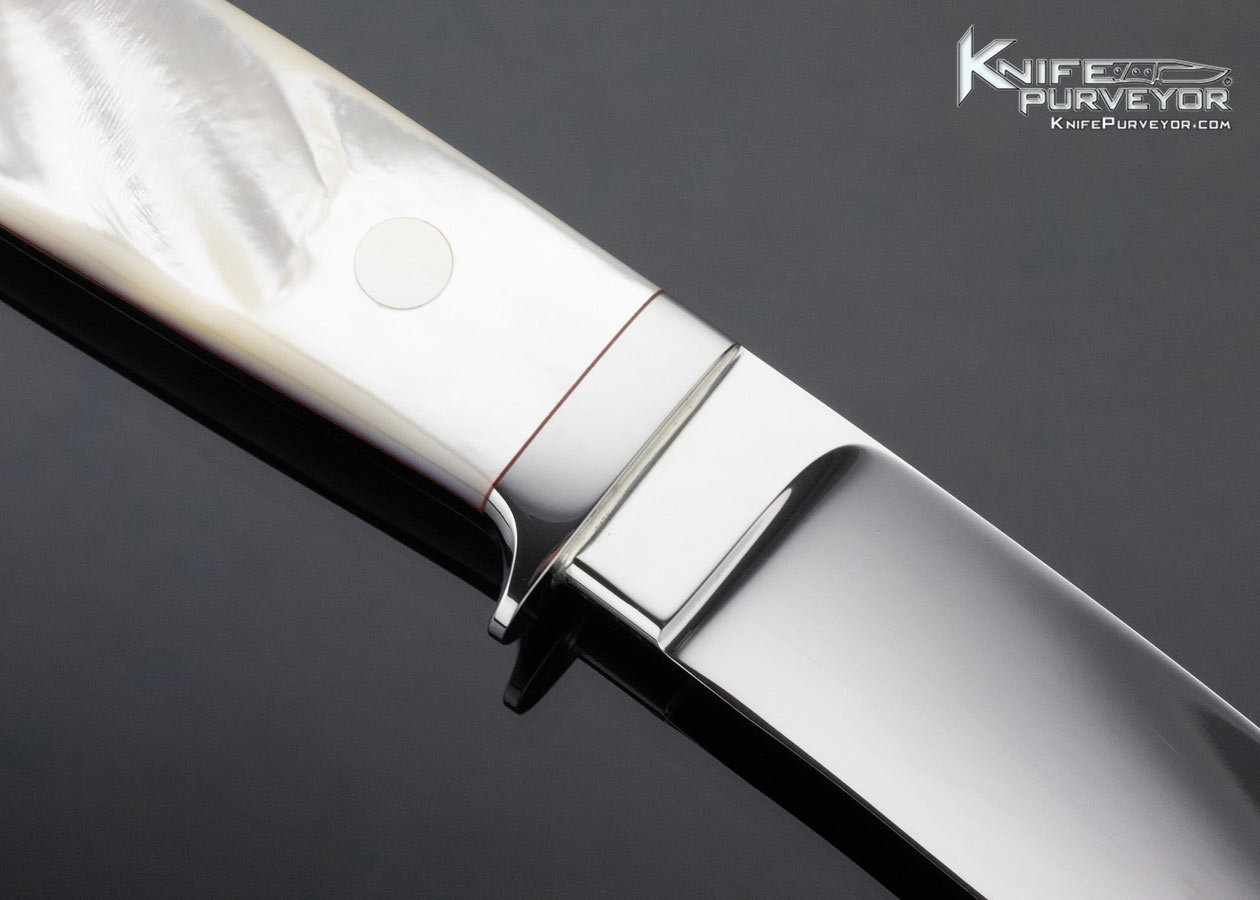 S.R. Johnson Custom Knife Mother of Pearl Drop Point Hunter - Image 4