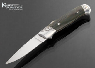 Bailey Bradshaw Custom Knife Sole Authorship Engraved Blue Mammoth Lockback 16692